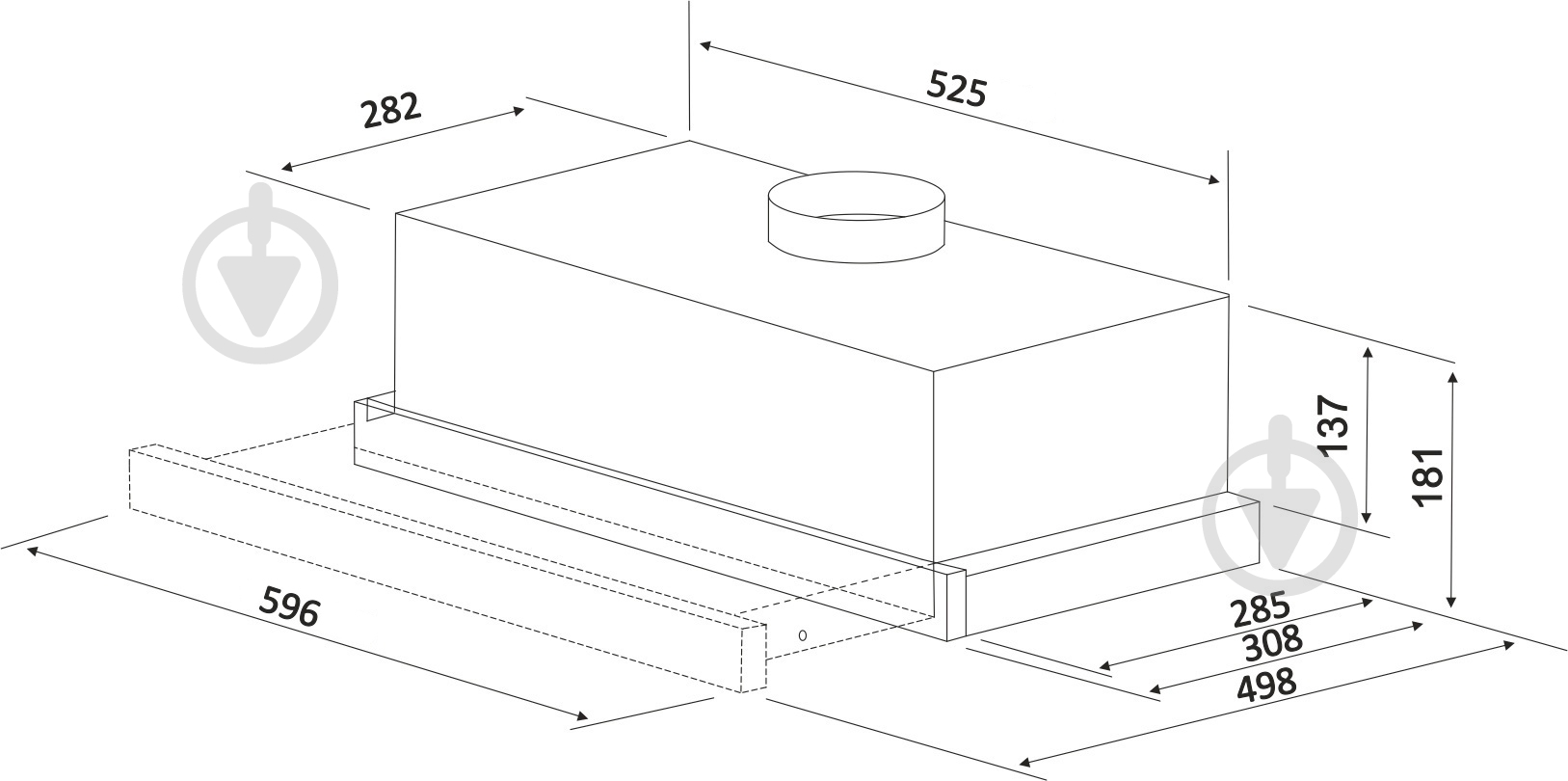 Вытяжка Interline SLIM GLASS BL A/60/2/ E - фото 5