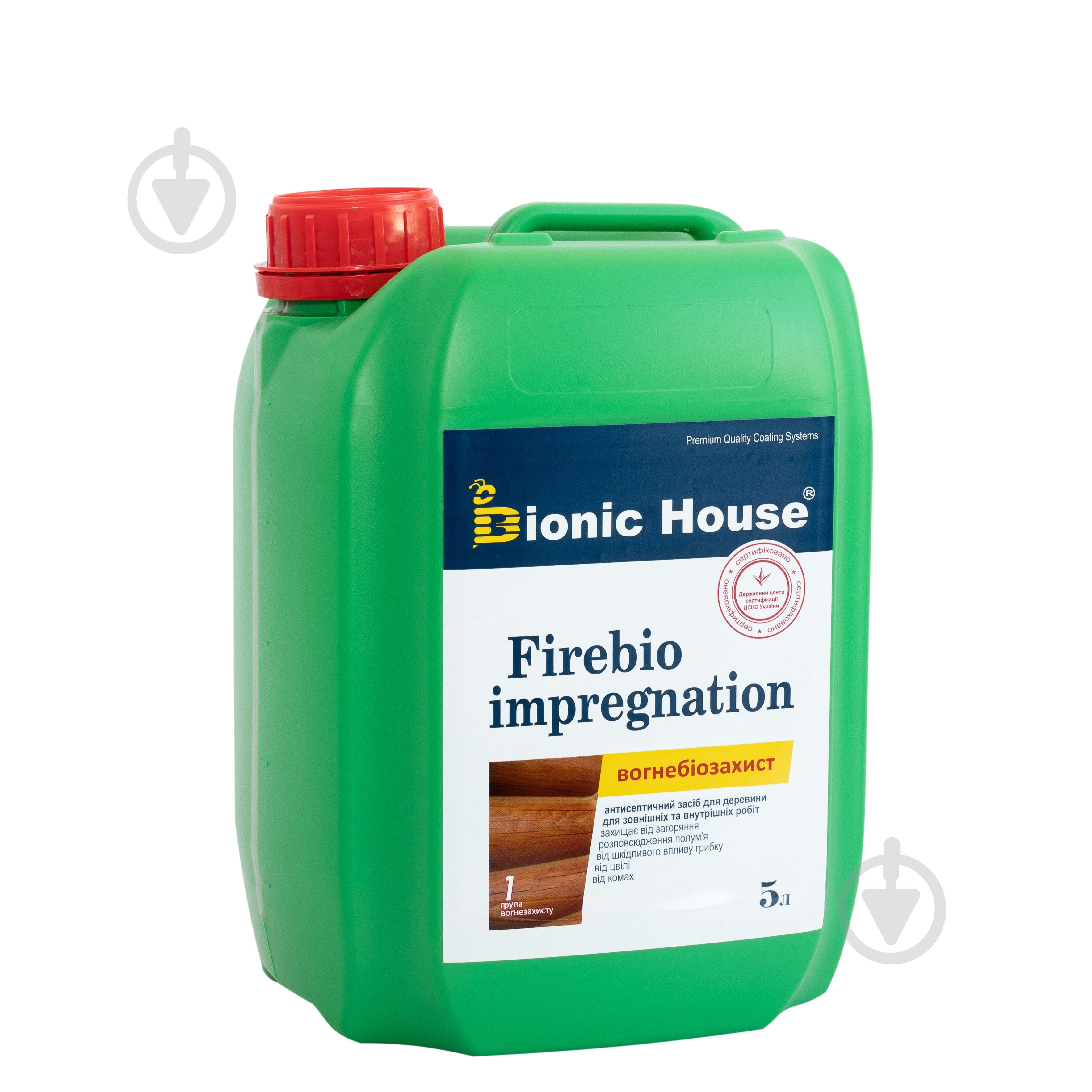 Огнебиозащита Bionic House Firebio Impregnation бесцветный 5 л - фото 1 Огнебиозащита Bionic House Firebio Impregnation бесцветный 5 л - фото 1