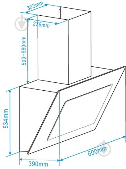 Вытяжка Interline ENIGMA BL A/60 - фото 2