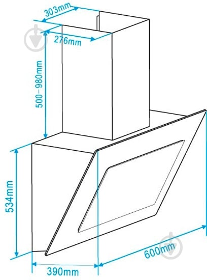 Вытяжка Interline ENIGMA WH A/60 - фото 4