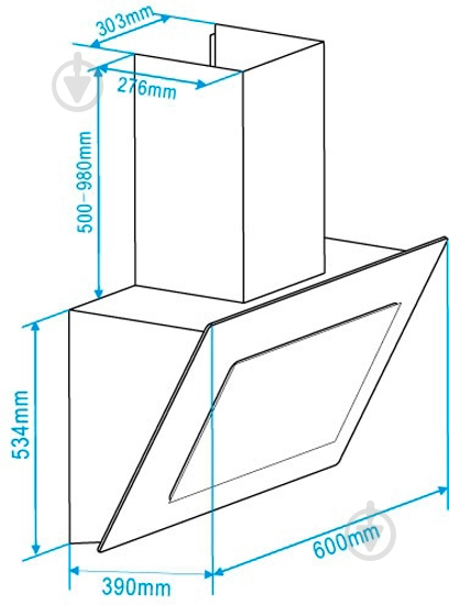 Вытяжка Interline SPACE BL A/60 - фото 5
