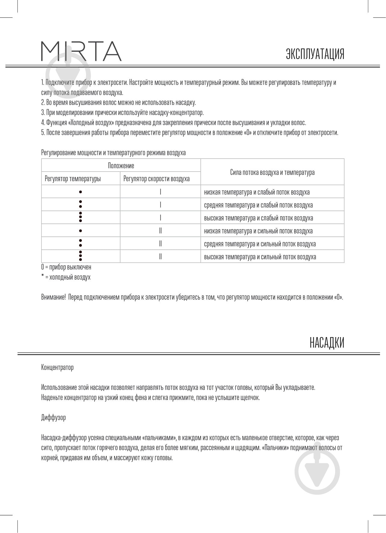 Фен Mirta HD-4550 - фото 10