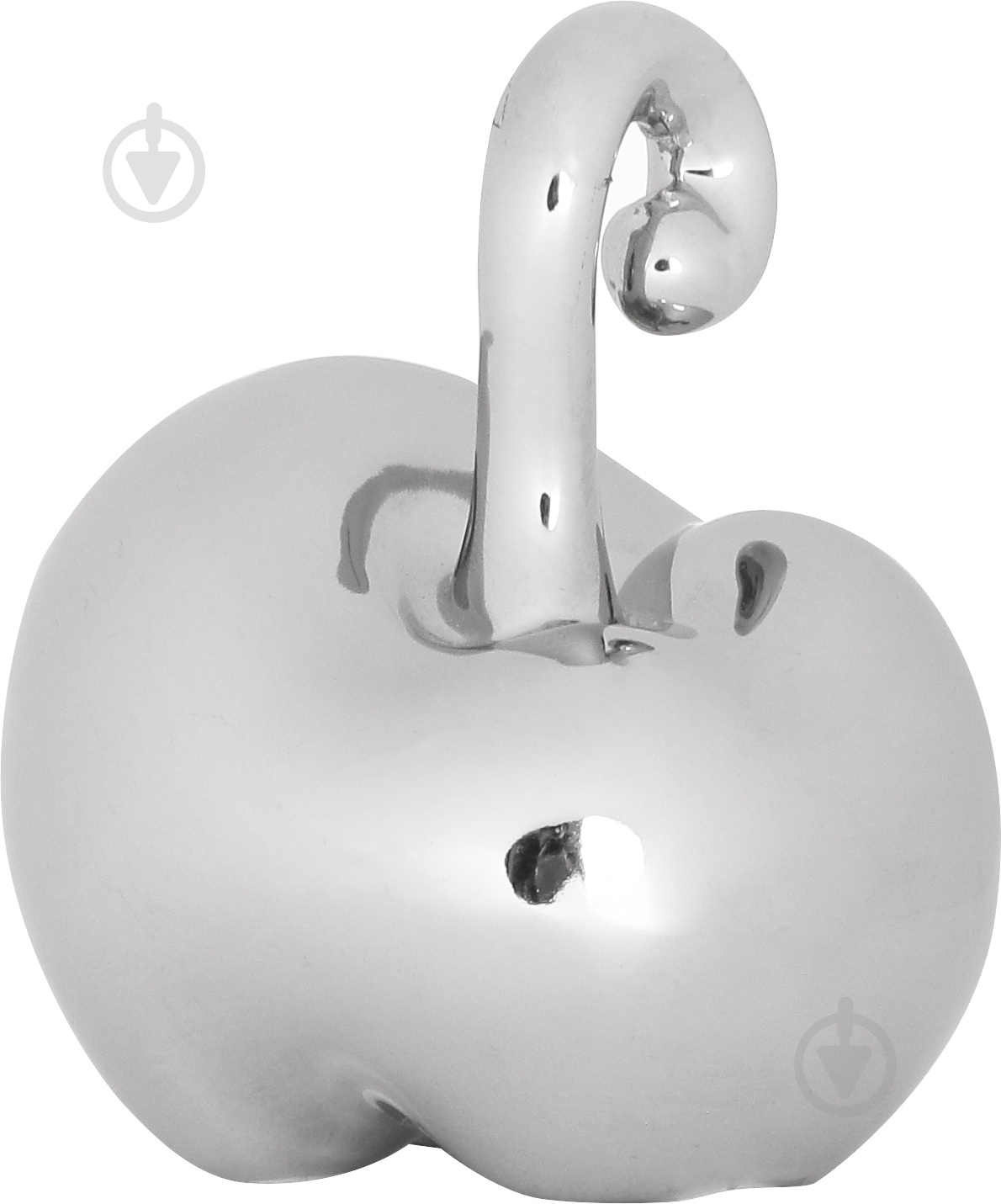 Декор Eterna яблоко 7,5х9х6,5 см серебряный - фото 1