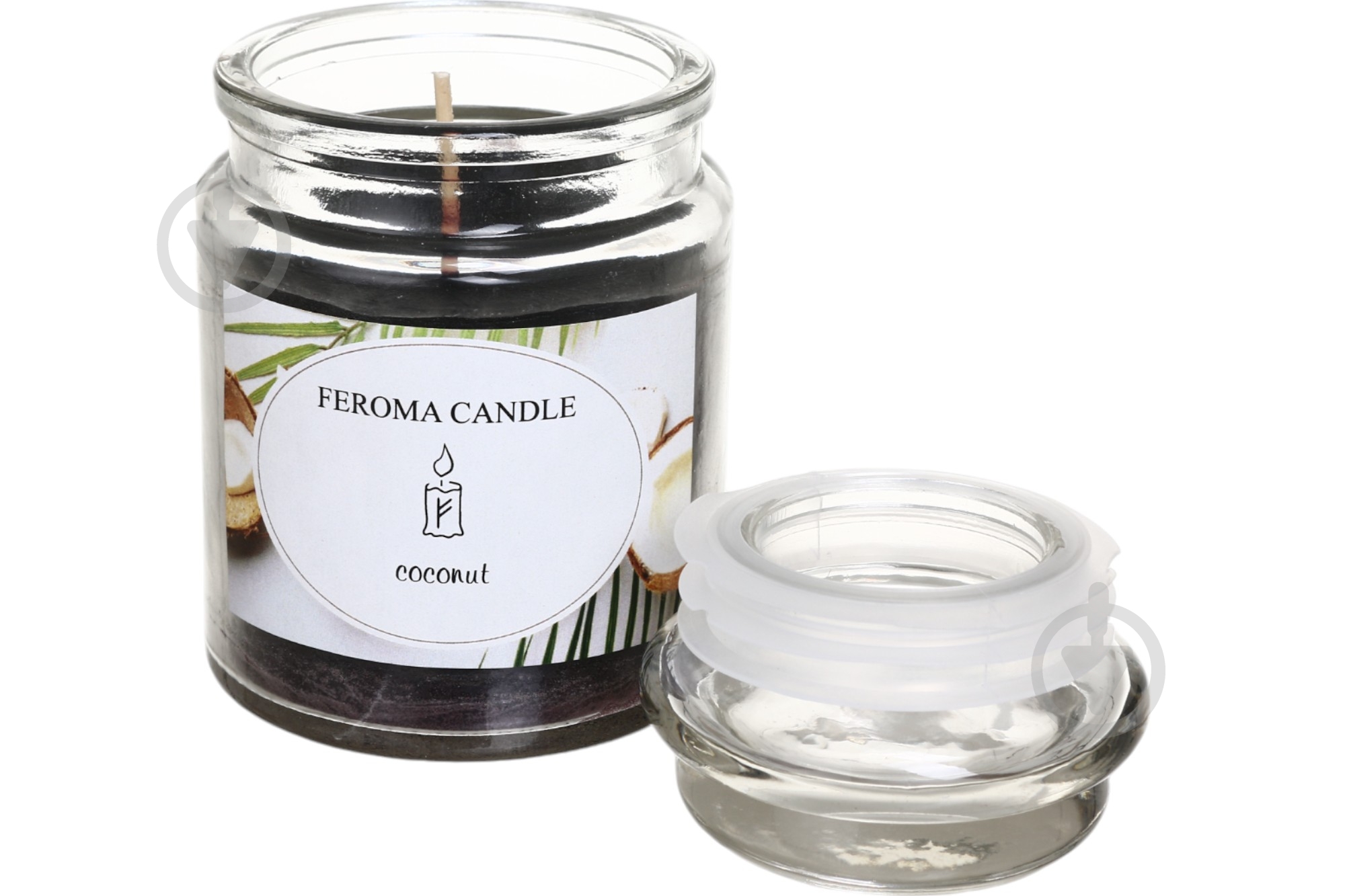 Свеча ароматическая Feroma Candle в банке Coconut - фото 3