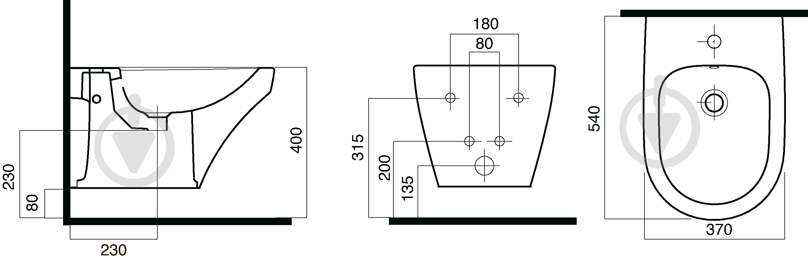 Биде AM.PM Inspire C503411WH консольное - фото 6
