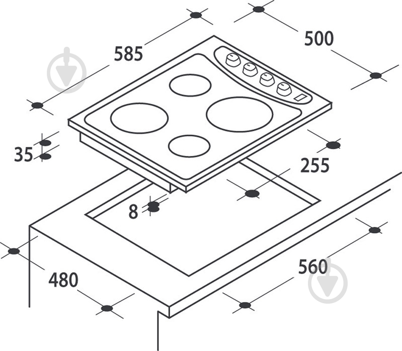 Варочная поверхность электрическая Candy PLE 64 N - фото 2 Варочная поверхность электрическая Candy PLE 64 N - фото 2