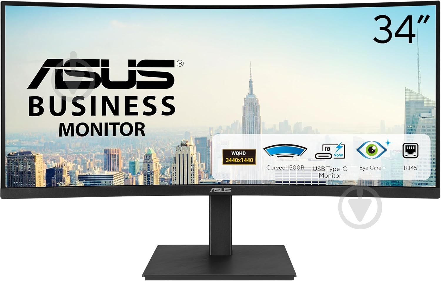 Монитор Asus VA34VCPSR 34" (90LM08JJ-B02170) - фото 1