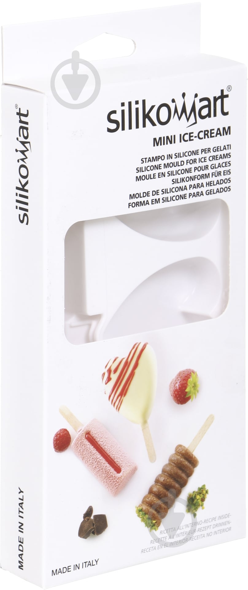 Форма для випічки Silikomart Mini ice-cream Heart 6,5x5,5 см 26.233.13.0065 - фото 1 Форма для випічки Silikomart Mini ice-cream Heart 6,5x5,5 см 26.233.13.0065 - фото 1