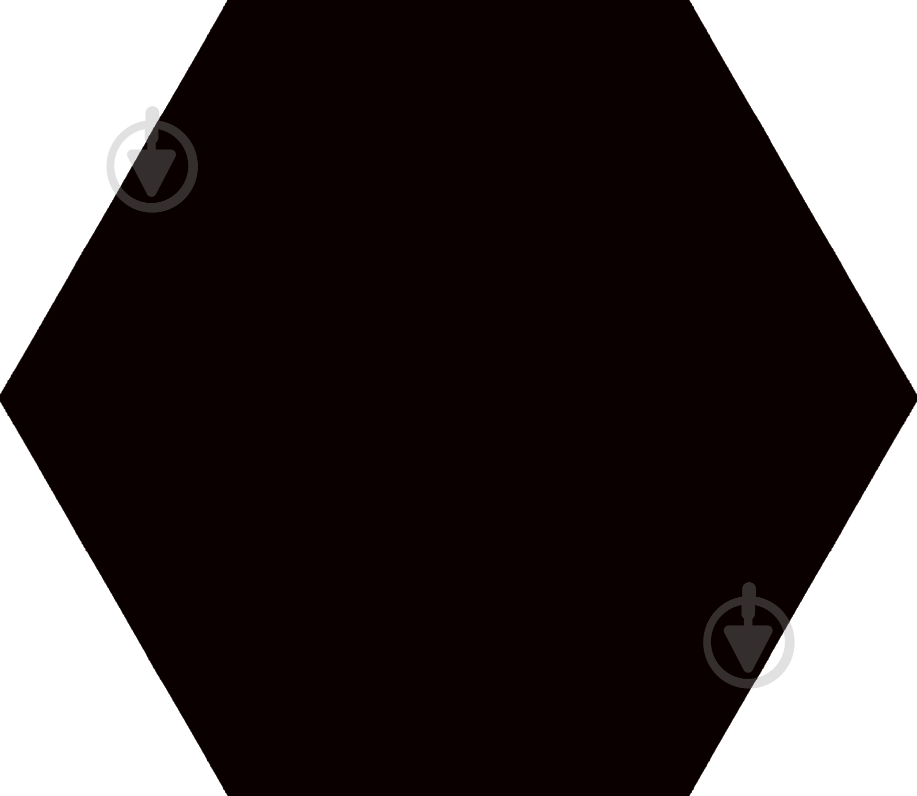 Плитка CERLAT Monocolores Black Hex 22,5х25,9 - фото 1