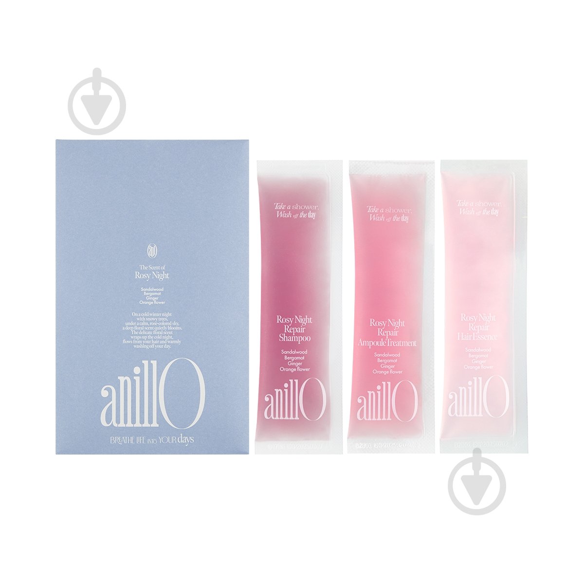 Набір для волосся ANILLO Rosy Night Repair Kit 3 шт. x 5 мл - фото 1