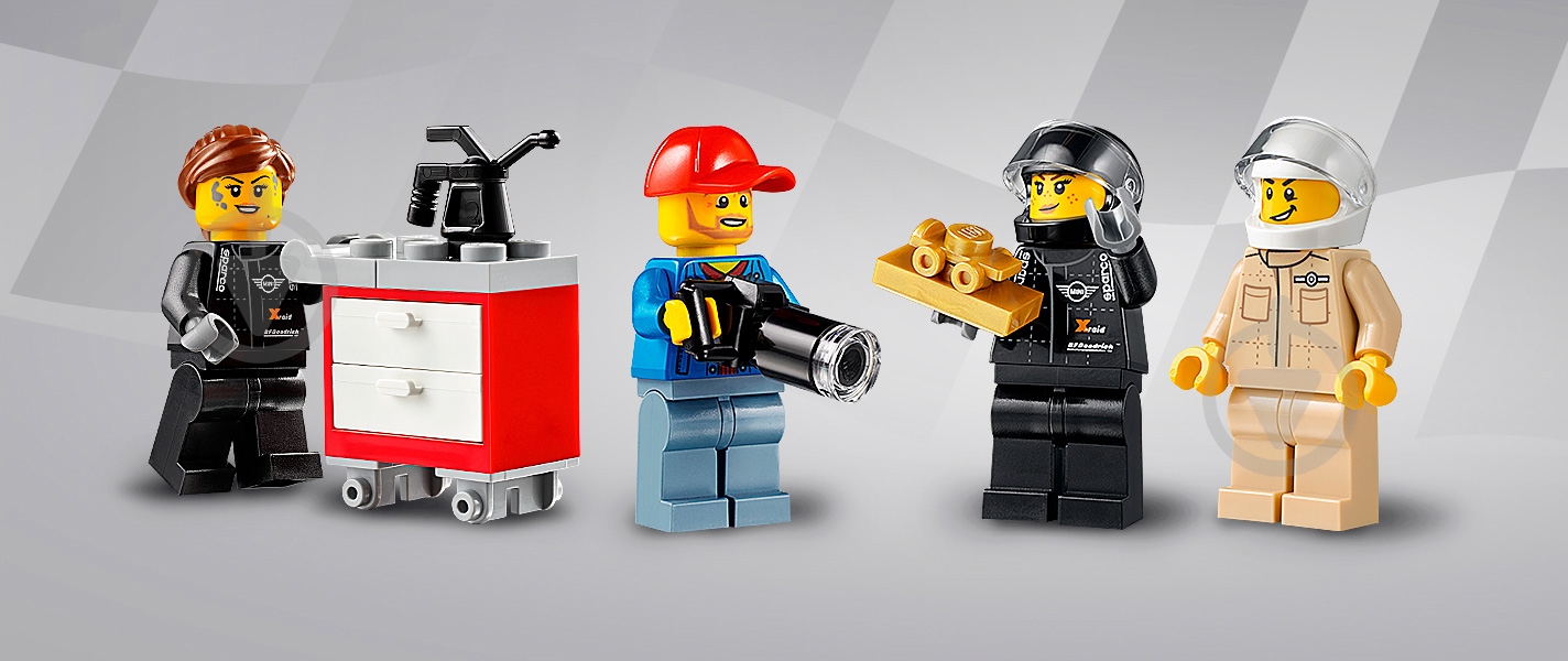 Конструктор LEGO Speed Champions Автомобілі 1967 Mini Cooper S Rally та 2018 MINI John Cooper Works Buggy 75894 - фото 9 Конструктор LEGO Speed Champions Автомобілі 1967 Mini Cooper S Rally та 2018 MINI John Cooper Works Buggy 75894 - фото 9