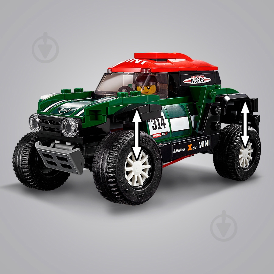 Конструктор LEGO Speed Champions Автомобілі 1967 Mini Cooper S Rally та 2018 MINI John Cooper Works Buggy 75894 - фото 8 Конструктор LEGO Speed Champions Автомобілі 1967 Mini Cooper S Rally та 2018 MINI John Cooper Works Buggy 75894 - фото 8