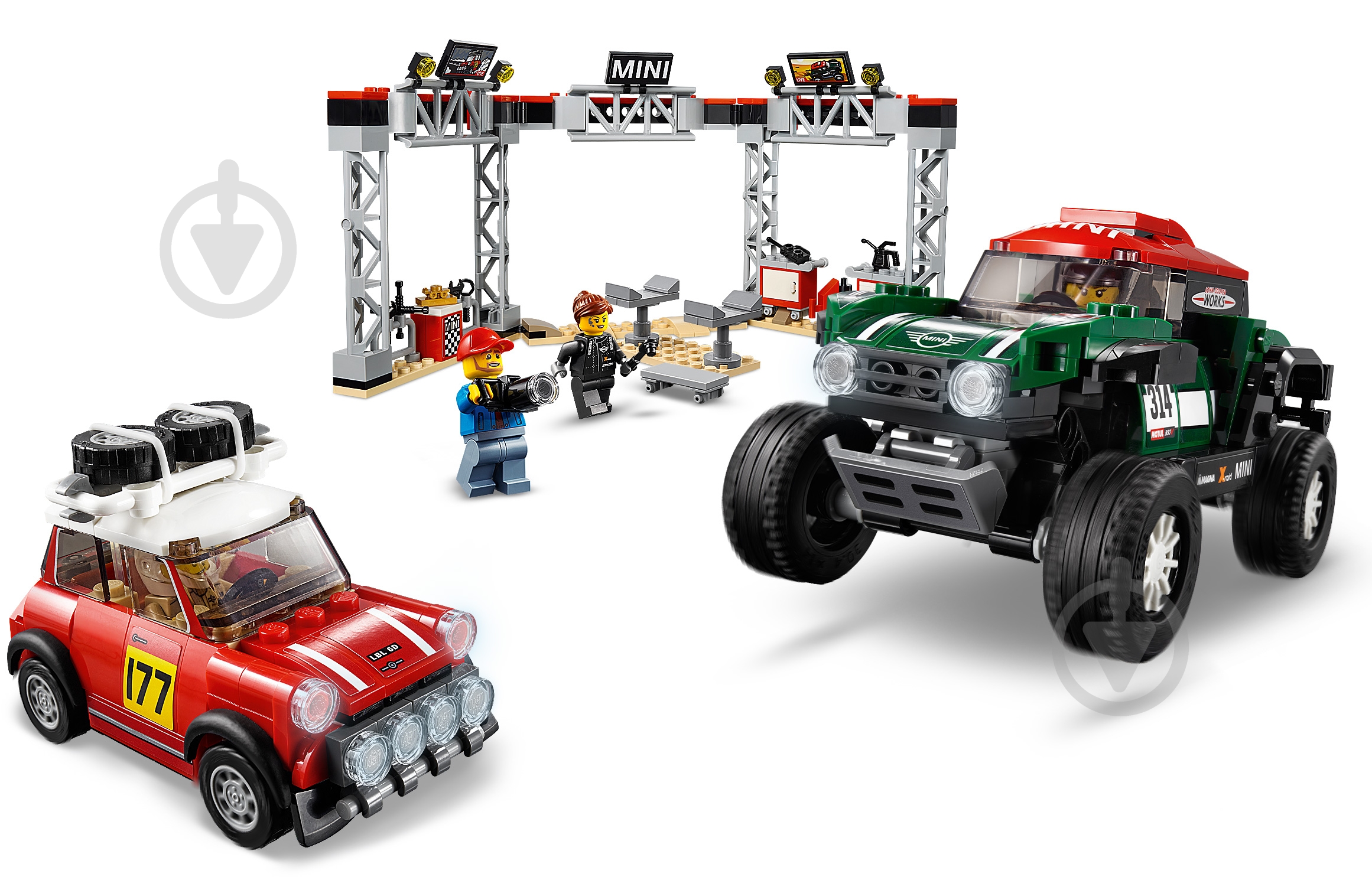 Конструктор LEGO Speed Champions Автомобілі 1967 Mini Cooper S Rally та 2018 MINI John Cooper Works Buggy 75894 - фото 4 Конструктор LEGO Speed Champions Автомобілі 1967 Mini Cooper S Rally та 2018 MINI John Cooper Works Buggy 75894 - фото 4