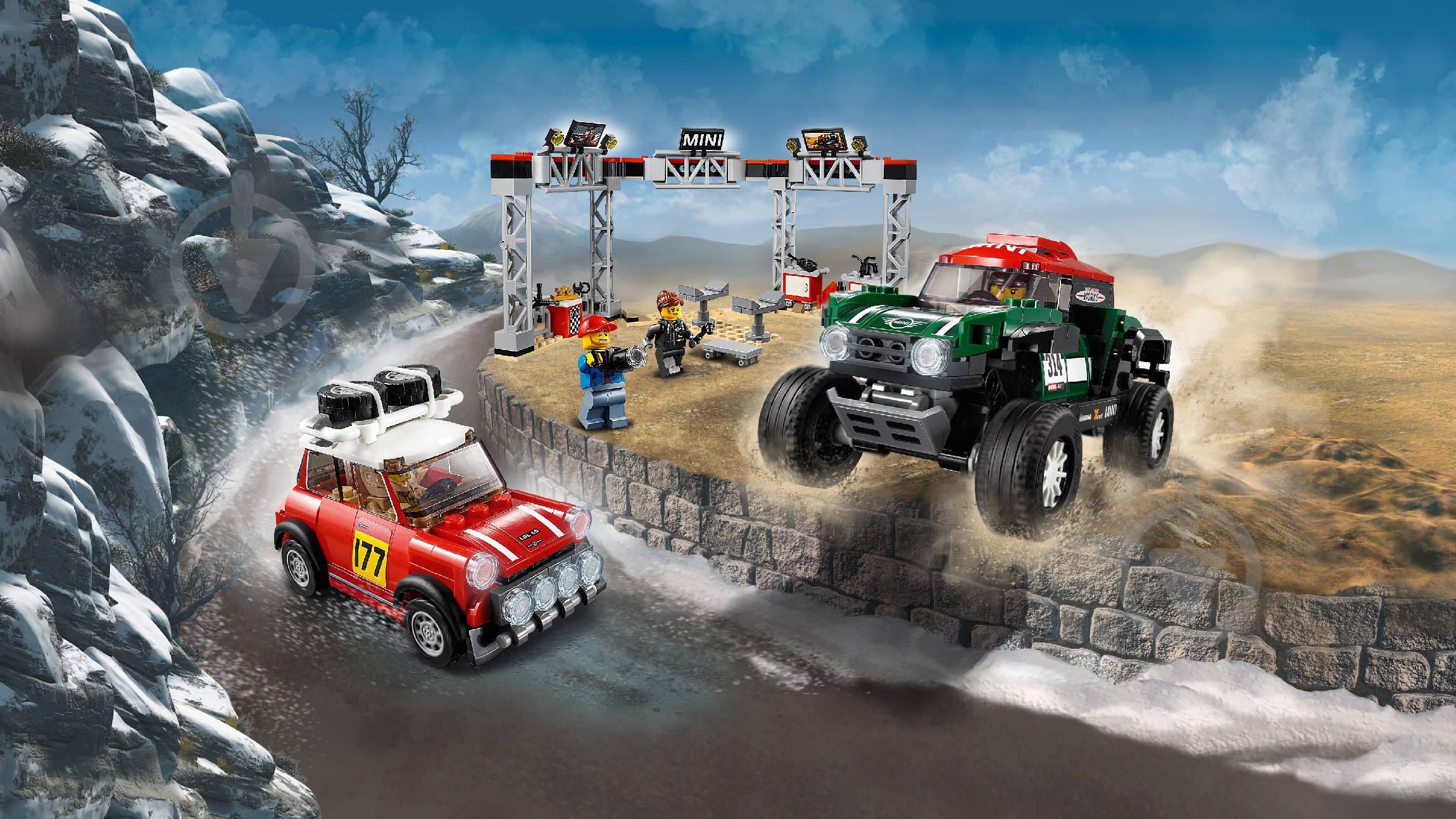 Конструктор LEGO Speed Champions Автомобілі 1967 Mini Cooper S Rally та 2018 MINI John Cooper Works Buggy 75894 - фото 28 Конструктор LEGO Speed Champions Автомобілі 1967 Mini Cooper S Rally та 2018 MINI John Cooper Works Buggy 75894 - фото 28