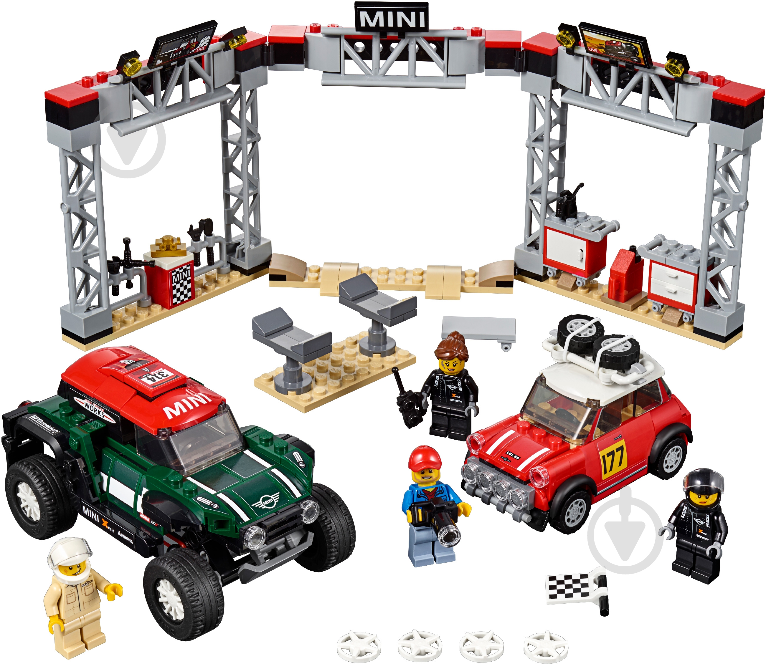 Конструктор LEGO Speed Champions Автомобілі 1967 Mini Cooper S Rally та 2018 MINI John Cooper Works Buggy 75894 - фото 3 Конструктор LEGO Speed Champions Автомобілі 1967 Mini Cooper S Rally та 2018 MINI John Cooper Works Buggy 75894 - фото 3