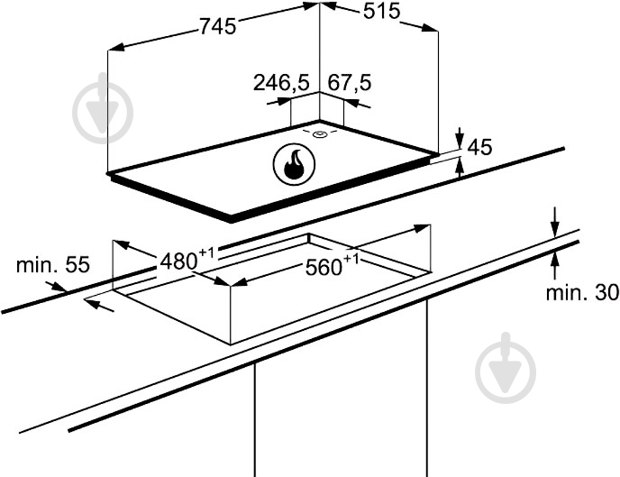 Варочная поверхность газовая Electrolux EGU 97657NX - фото 2