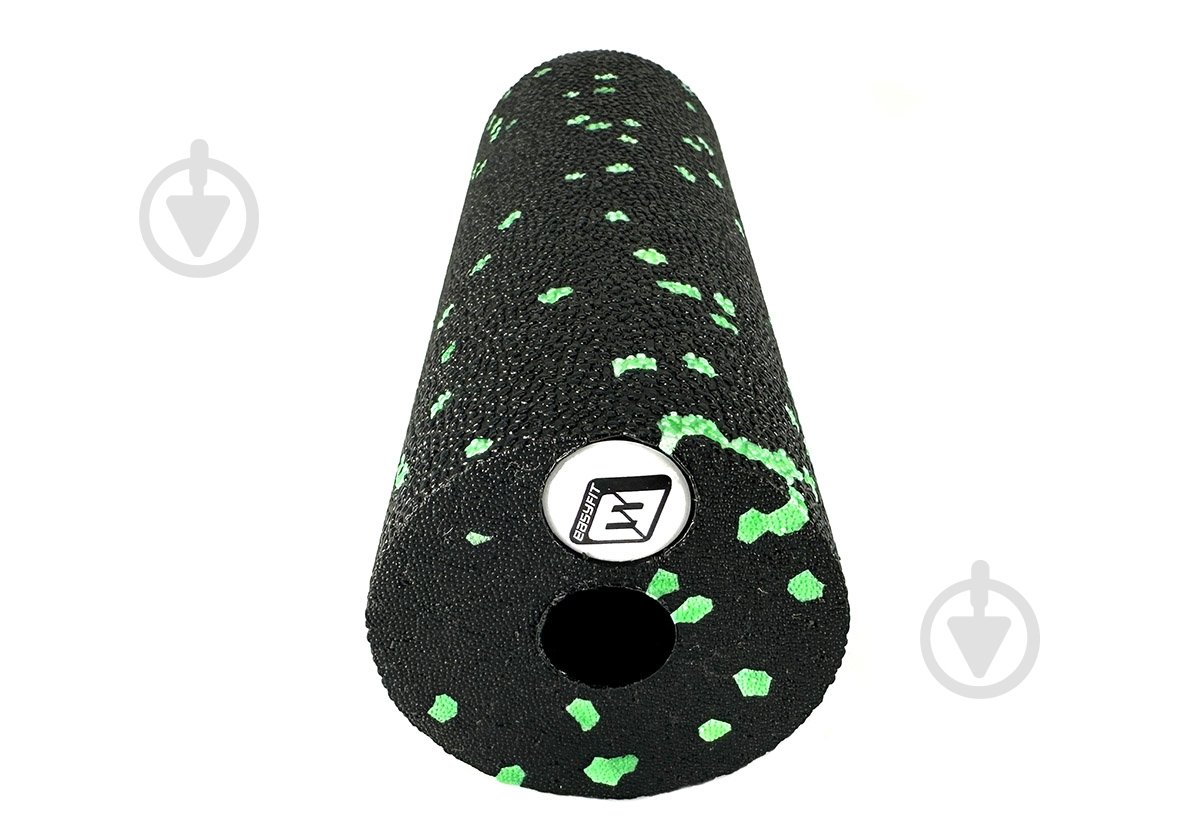 Ролик массажный EasyFit EPP черный-зеленый 15х5 см - фото 2 Ролик массажный EasyFit EPP черный-зеленый 15х5 см - фото 2