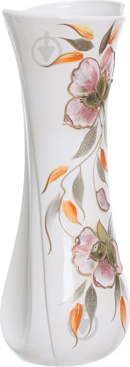 Ваза керамическая белая Румба фигурная - фото 2