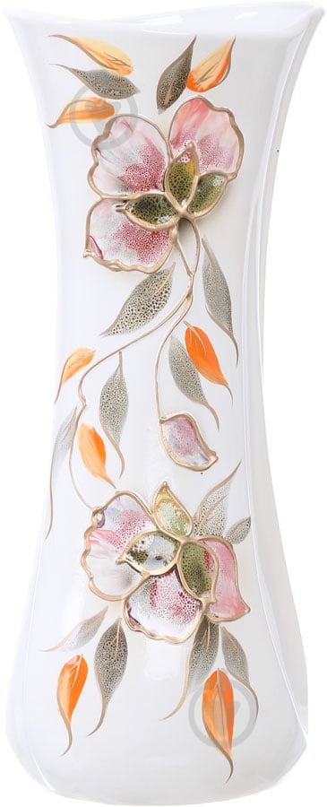 Ваза керамическая белая Румба фигурная - фото 1