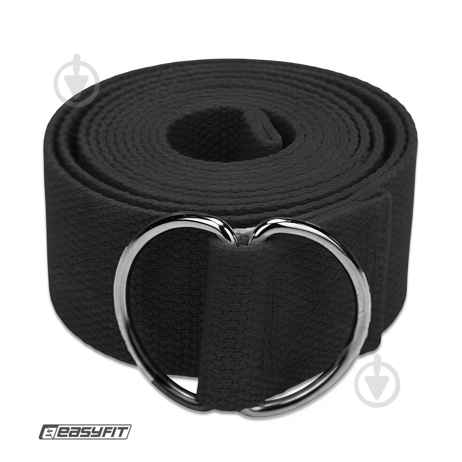 Ремень для йоги EasyFit черный EF-1830 - фото 1