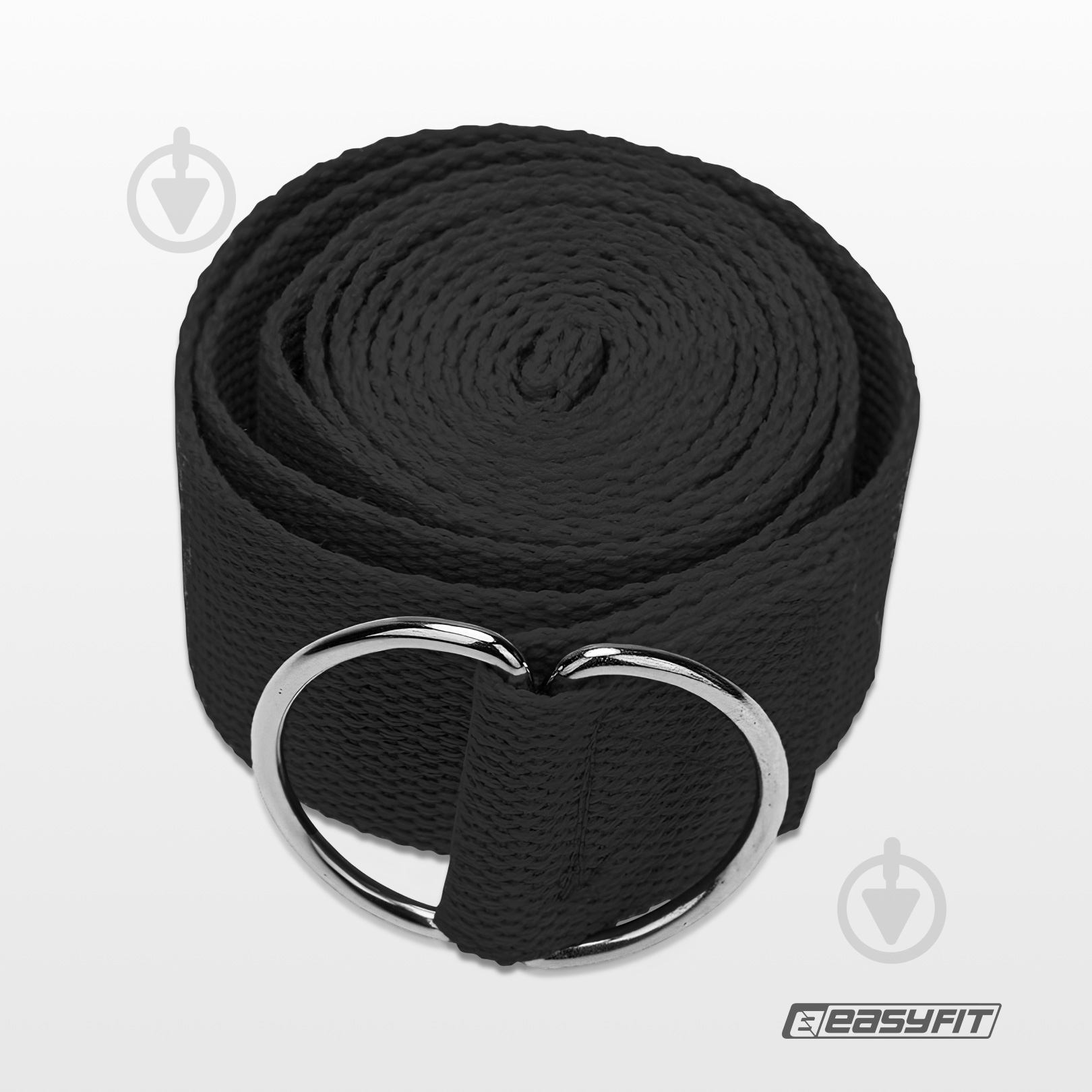 Ремень для йоги EasyFit черный EF-1830 - фото 3