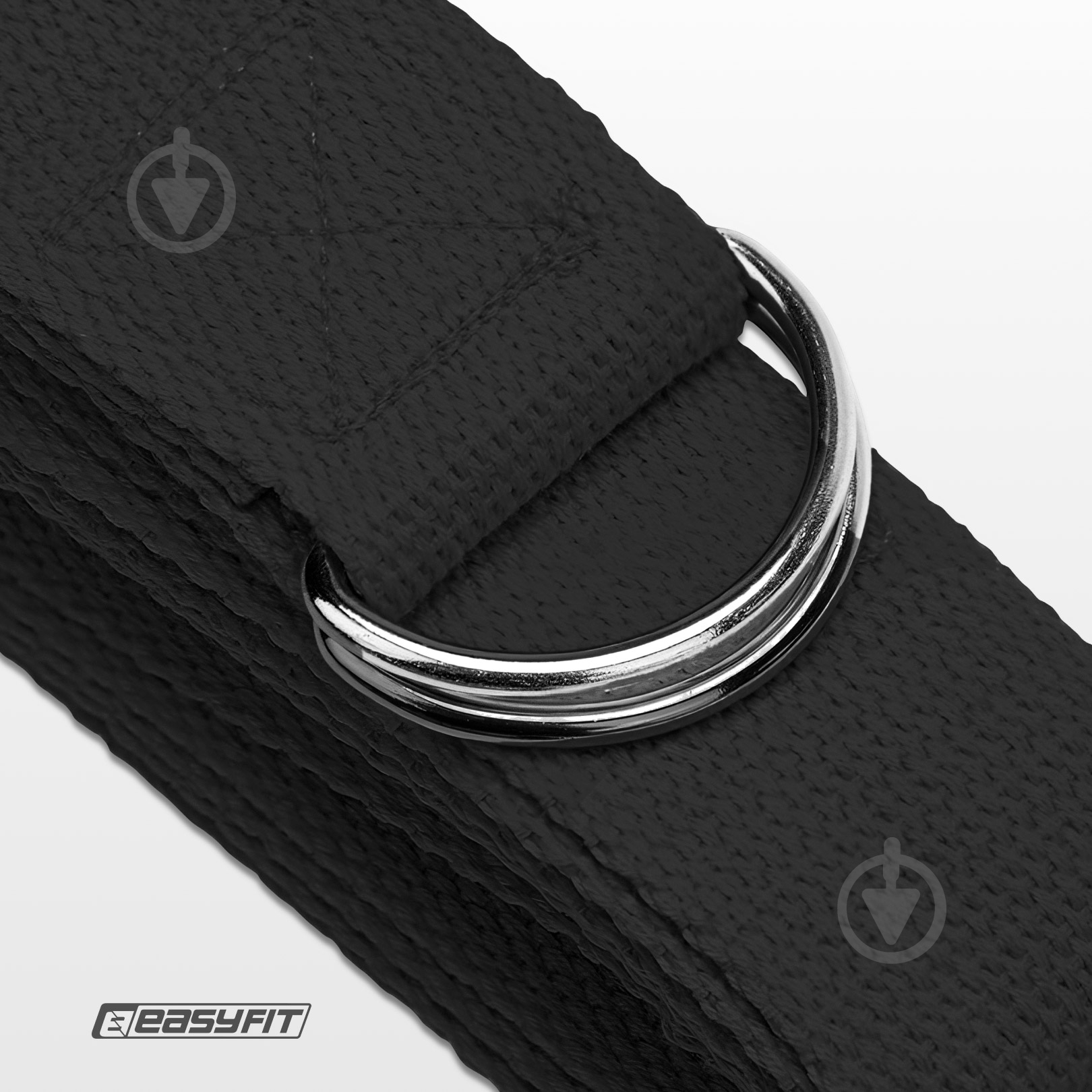 Ремень для йоги EasyFit черный EF-1830 - фото 4