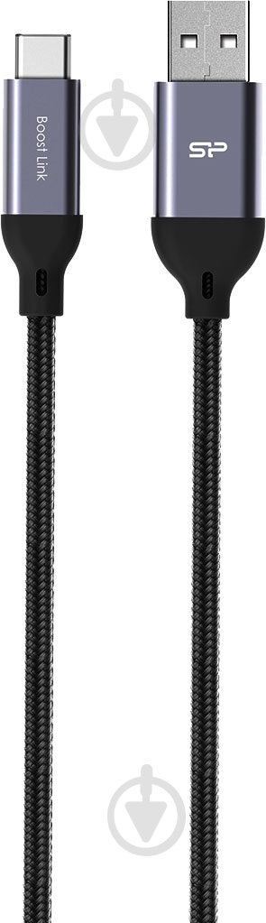 Кабель Silicon Power USB Type-A – USB Type-C 1 м черный (LK30 Black/Nylon) - фото 6