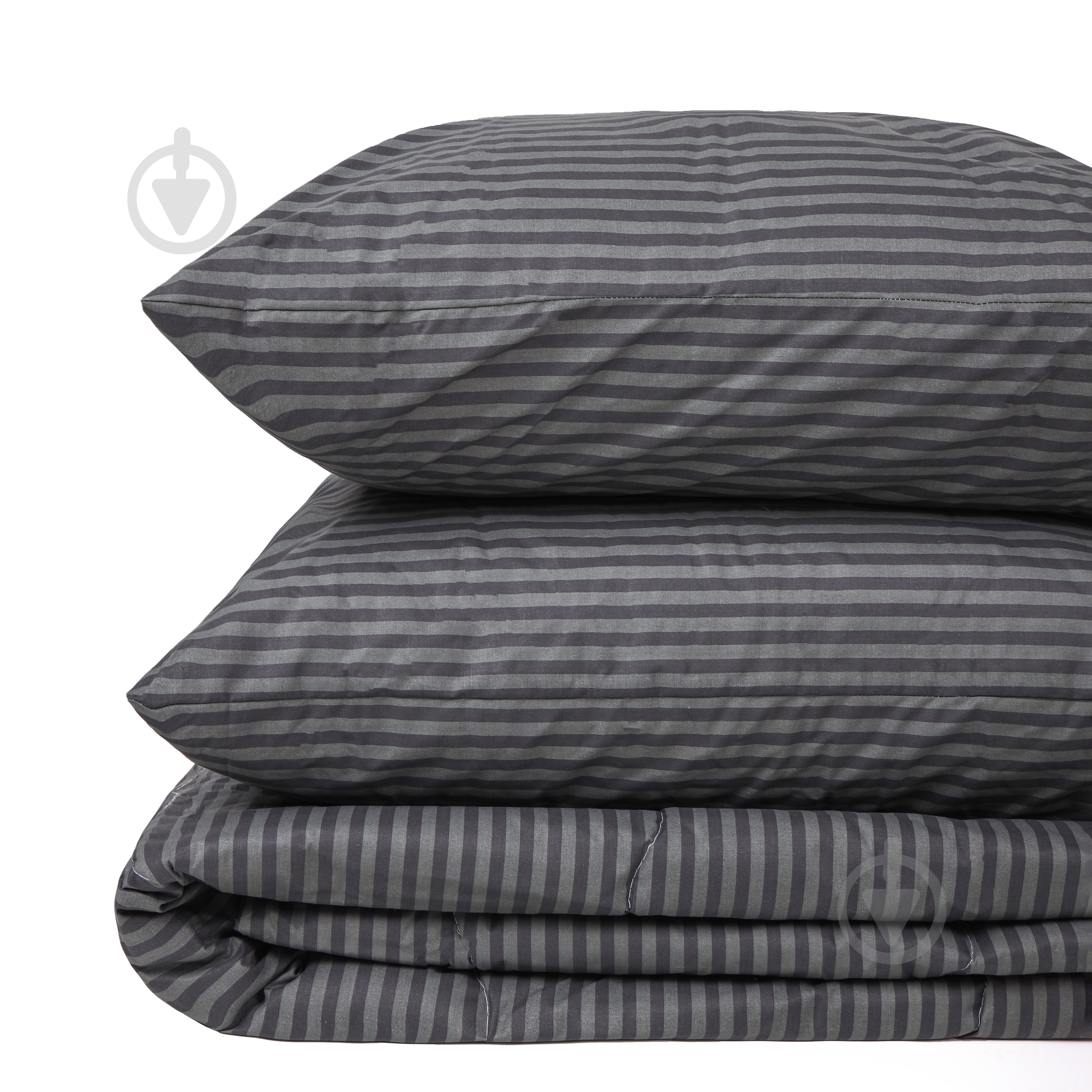 Набор №2931 Сolor Fun Line 17-0611 Stripe Black BamBoo лето (одеяло + 2 подушки + 2 наволочки + простынь) 172x205 см MirSon черный - фото 2 Набор №2931 Сolor Fun Line 17-0611 Stripe Black BamBoo лето (одеяло + 2 подушки + 2 наволочки + простынь) 172x205 см MirSon черный - фото 2