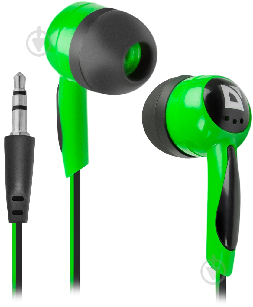 Навушники Defender Basic 604 green/black вставки - фото 1 Навушники Defender Basic 604 green/black вставки - фото 1