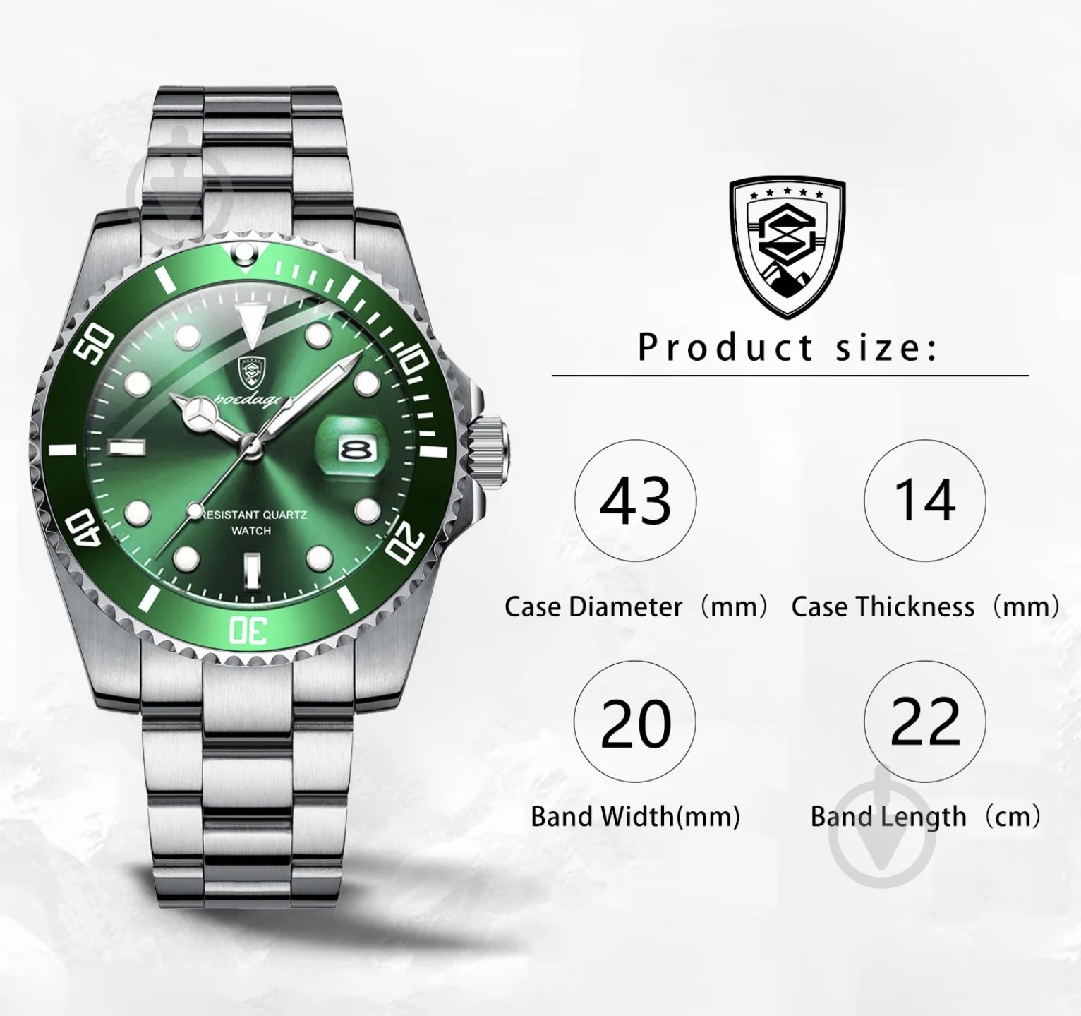 Наручные часы Olevs Poedagar silver (1949) - фото 3