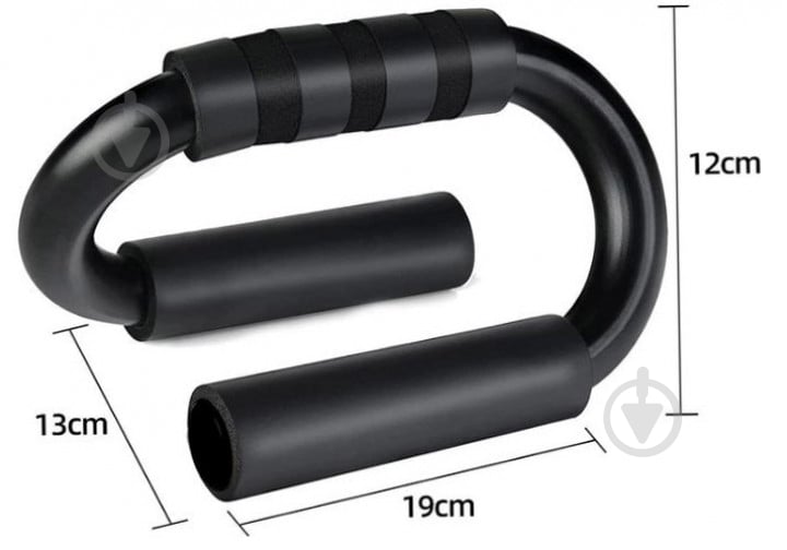 Упоры для отжимания EasyFit Stand Черные (EF-ST19) - фото 2