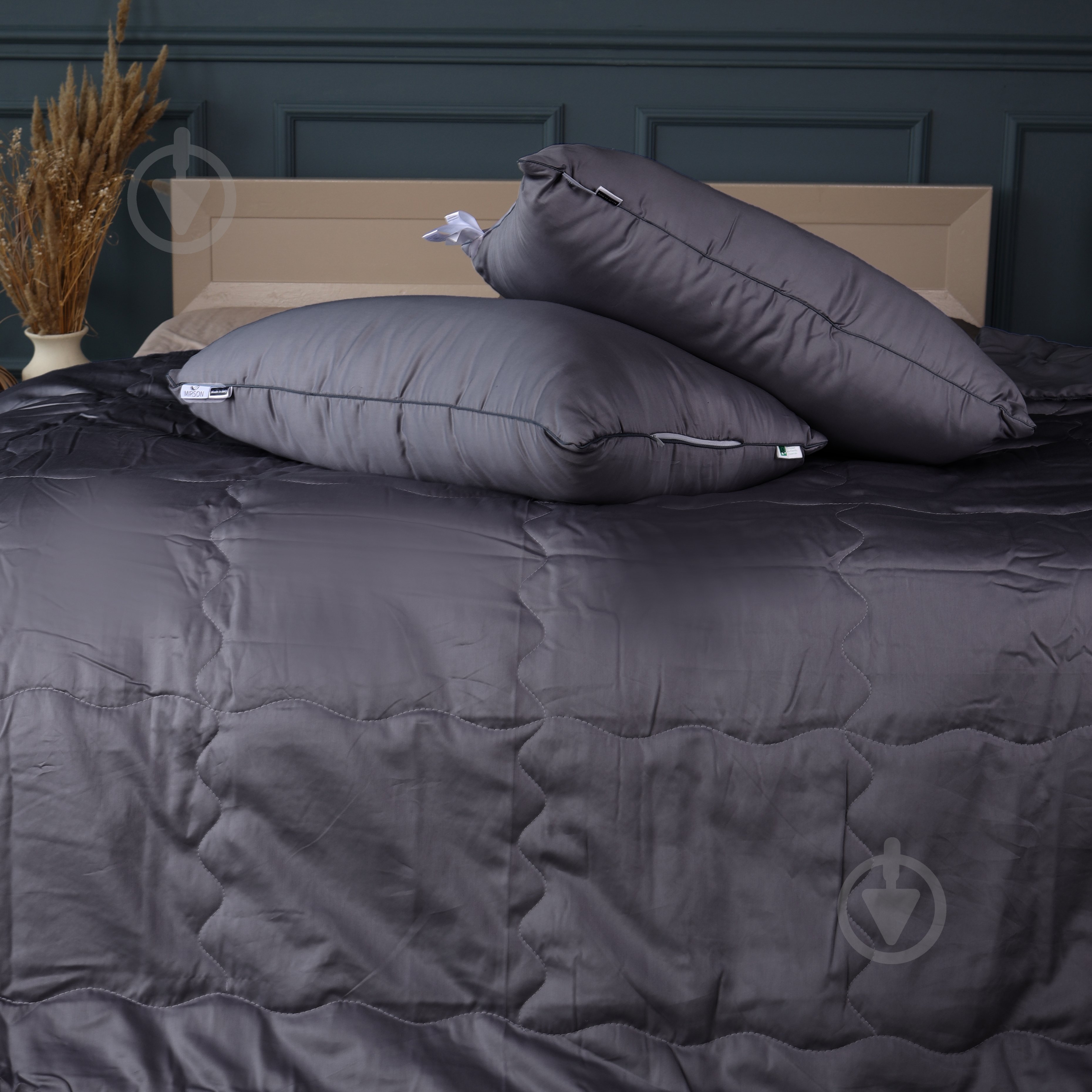 Набор №2999 Line Satin Premium 0240 Iron grey Creamy лето (2200010980882) 172x205 см MirSon серый - фото 1 Набор №2999 Line Satin Premium 0240 Iron grey Creamy лето (2200010980882) 172x205 см MirSon серый - фото 1