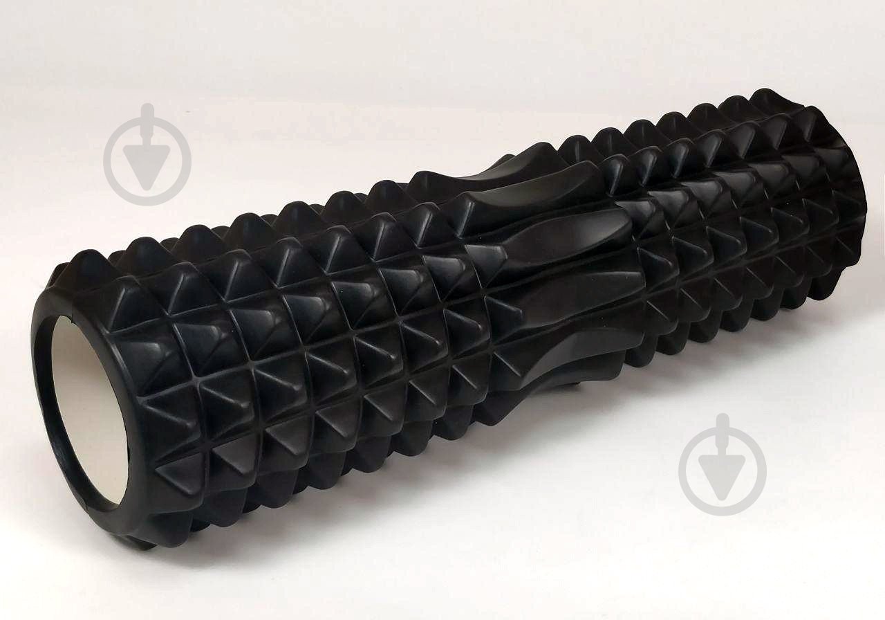 Ролик массажный EasyFit Grid Roller v2.2 черный 45 см - фото 1 Ролик массажный EasyFit Grid Roller v2.2 черный 45 см - фото 1