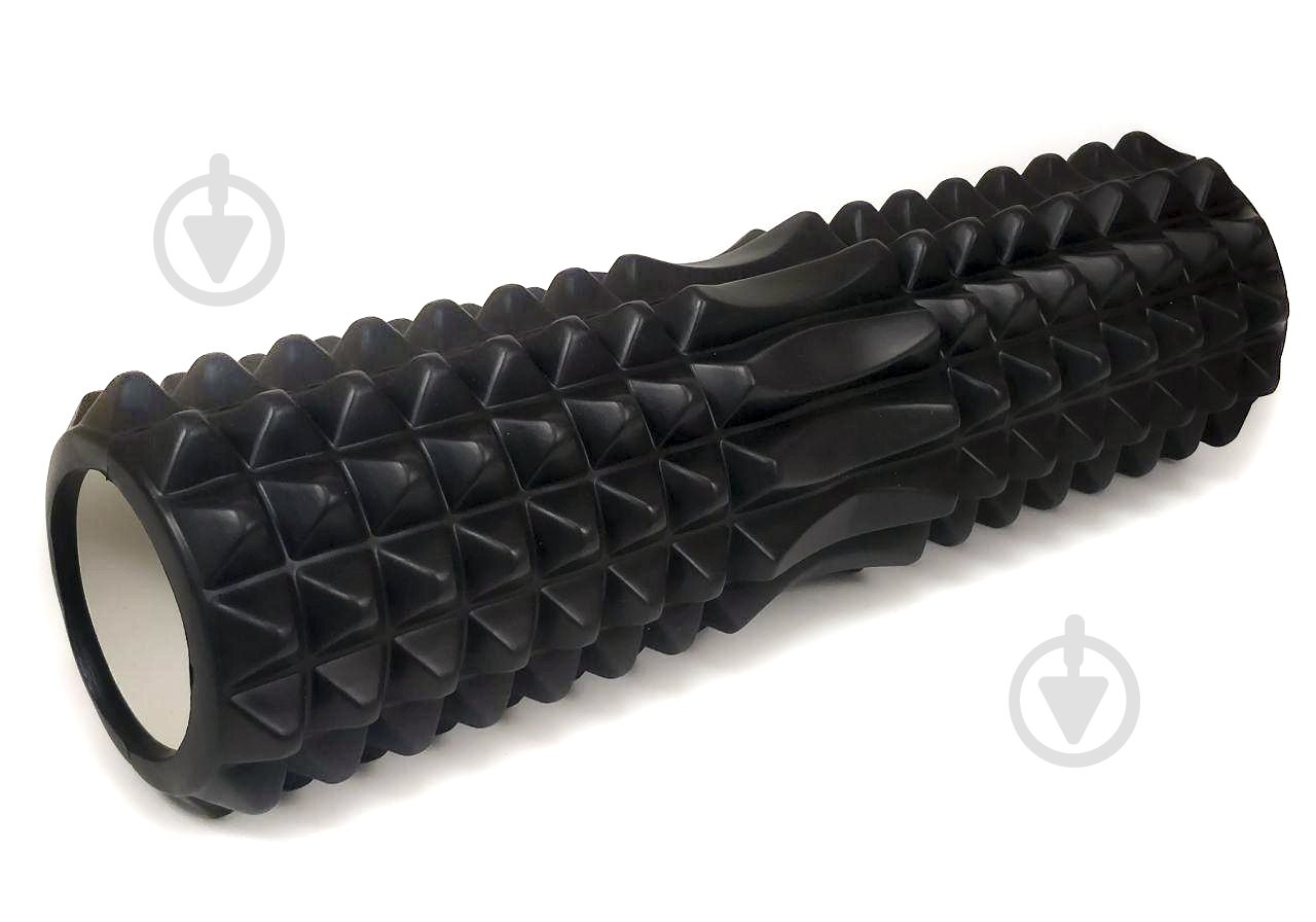 Ролик массажный EasyFit Grid Roller v2.2 черный 45 см - фото 2 Ролик массажный EasyFit Grid Roller v2.2 черный 45 см - фото 2