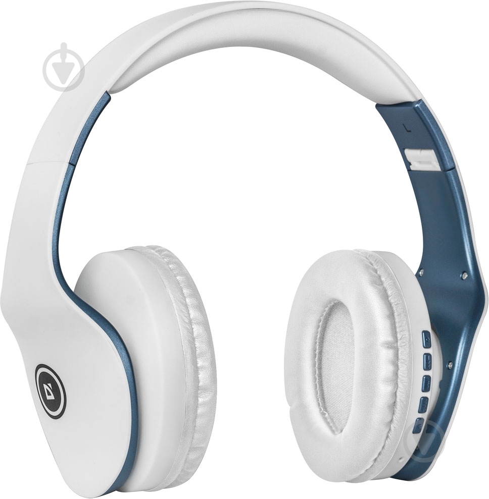Bluetooth-гарнітура Defender FreeMotion B525 white/blue 63526 - фото 1 Bluetooth-гарнітура Defender FreeMotion B525 white/blue 63526 - фото 1