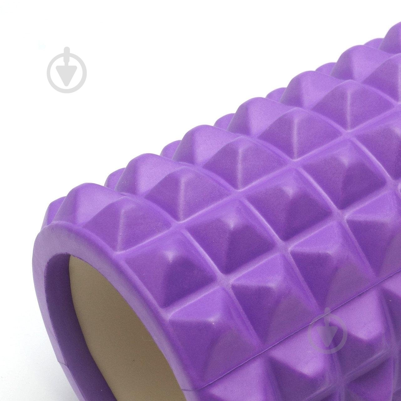 Ролик массажный EasyFit Grid Roller v2.2 фиолетовый 45 см - фото 2