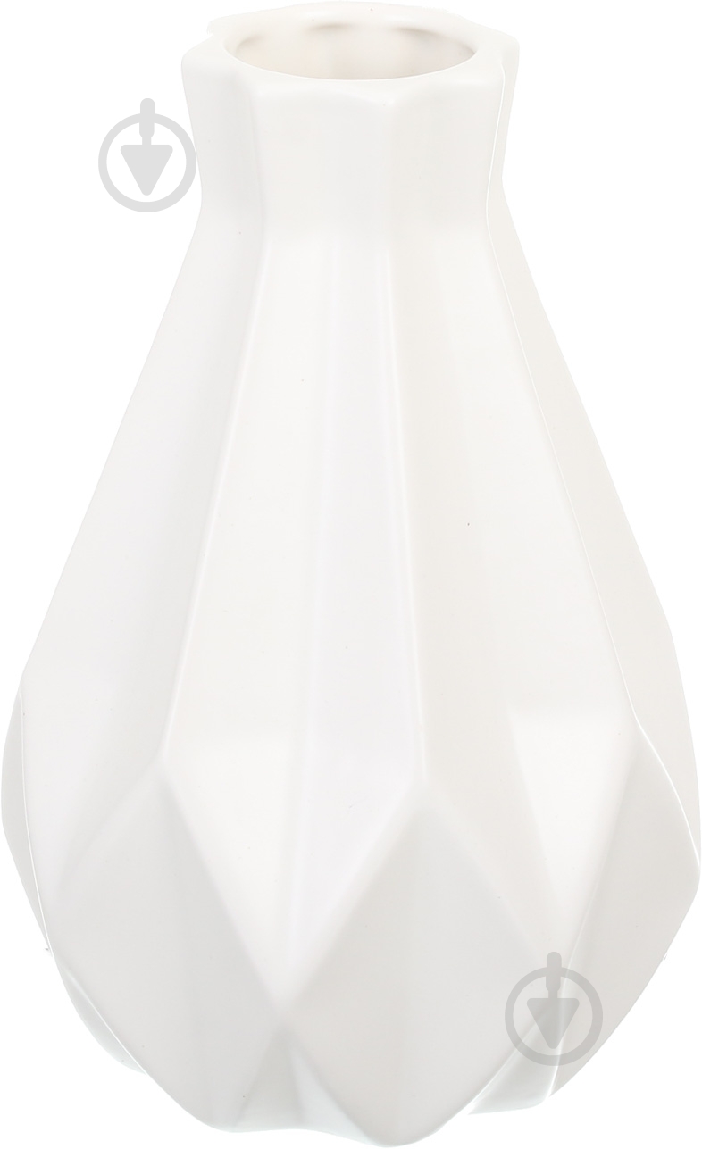 Ваза керамічна біла Азуми 22х14 см - фото 1