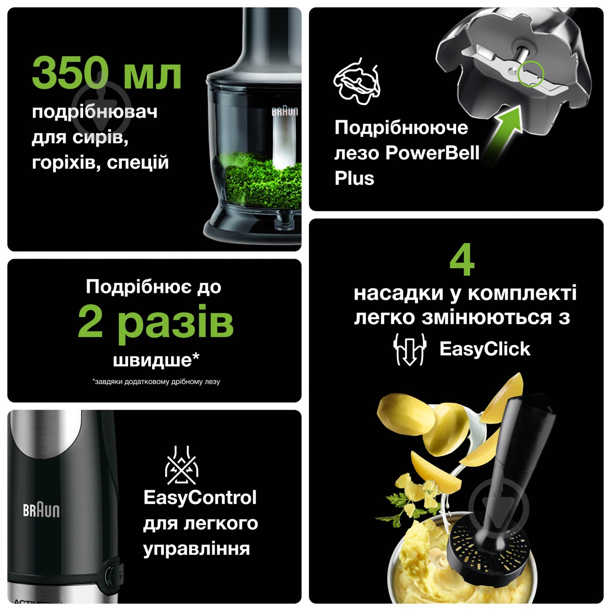 Блендер погружной Braun MQ9027XBK MultiQuick 9 - фото 3 Блендер погружной Braun MQ9027XBK MultiQuick 9 - фото 3