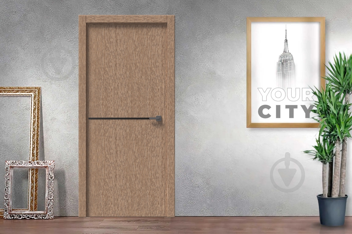 Дверное полотно IN WOOD ET-02 ПГ с черным молдингом и кромкой 700 мм рустик золотой - фото 2 Дверное полотно IN WOOD ET-02 ПГ с черным молдингом и кромкой 700 мм рустик золотой - фото 2