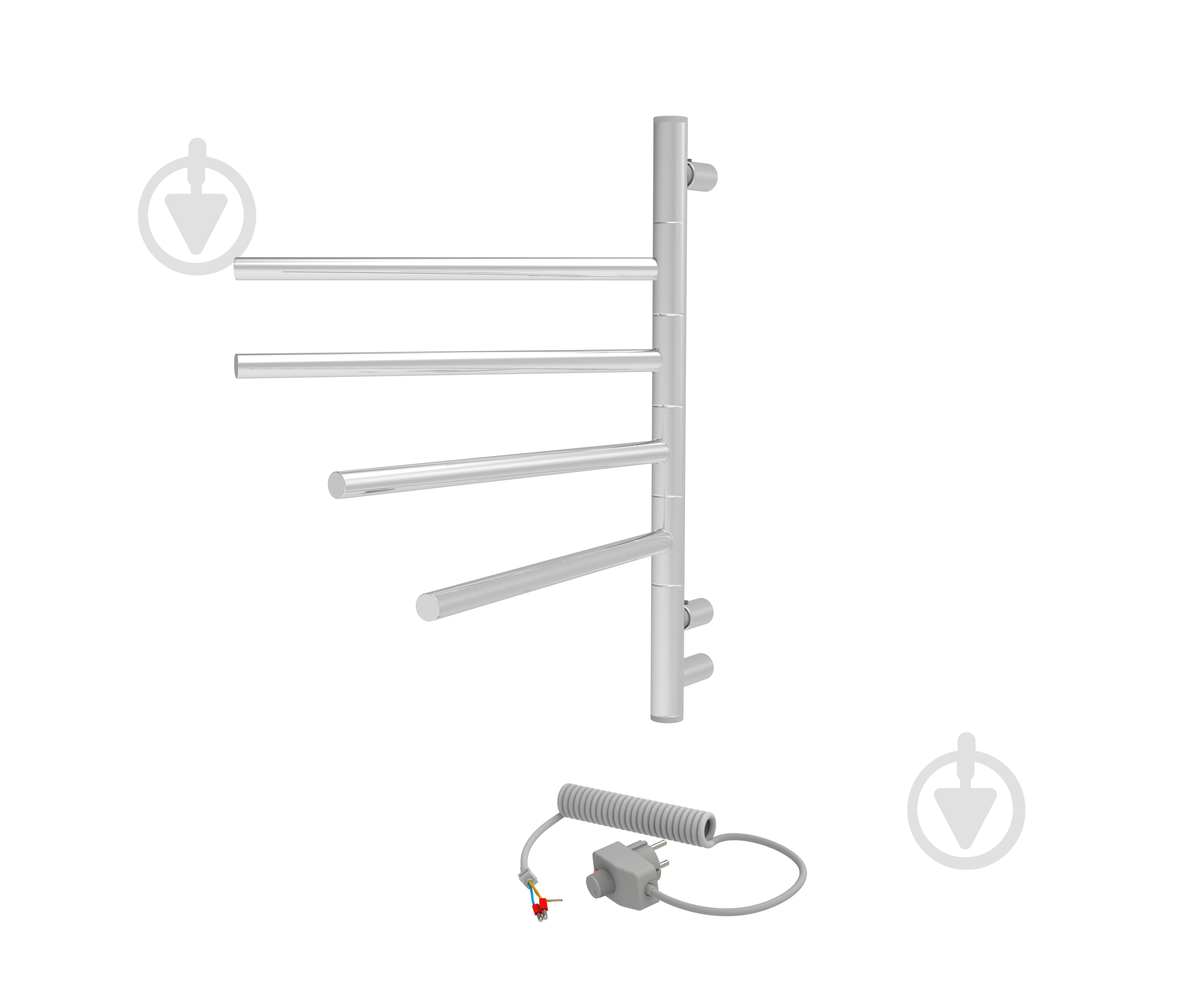 Полотенцесушитель Elna Вертикаль–4 535х395х75 поворотный нержавеющая сталь с регулятором - фото 1