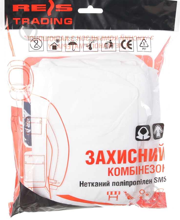 Комбинезон защитный Reis PP+microPE р. one size рост универсальный прозрачный - фото 4 Комбинезон защитный Reis PP+microPE р. one size рост универсальный прозрачный - фото 4