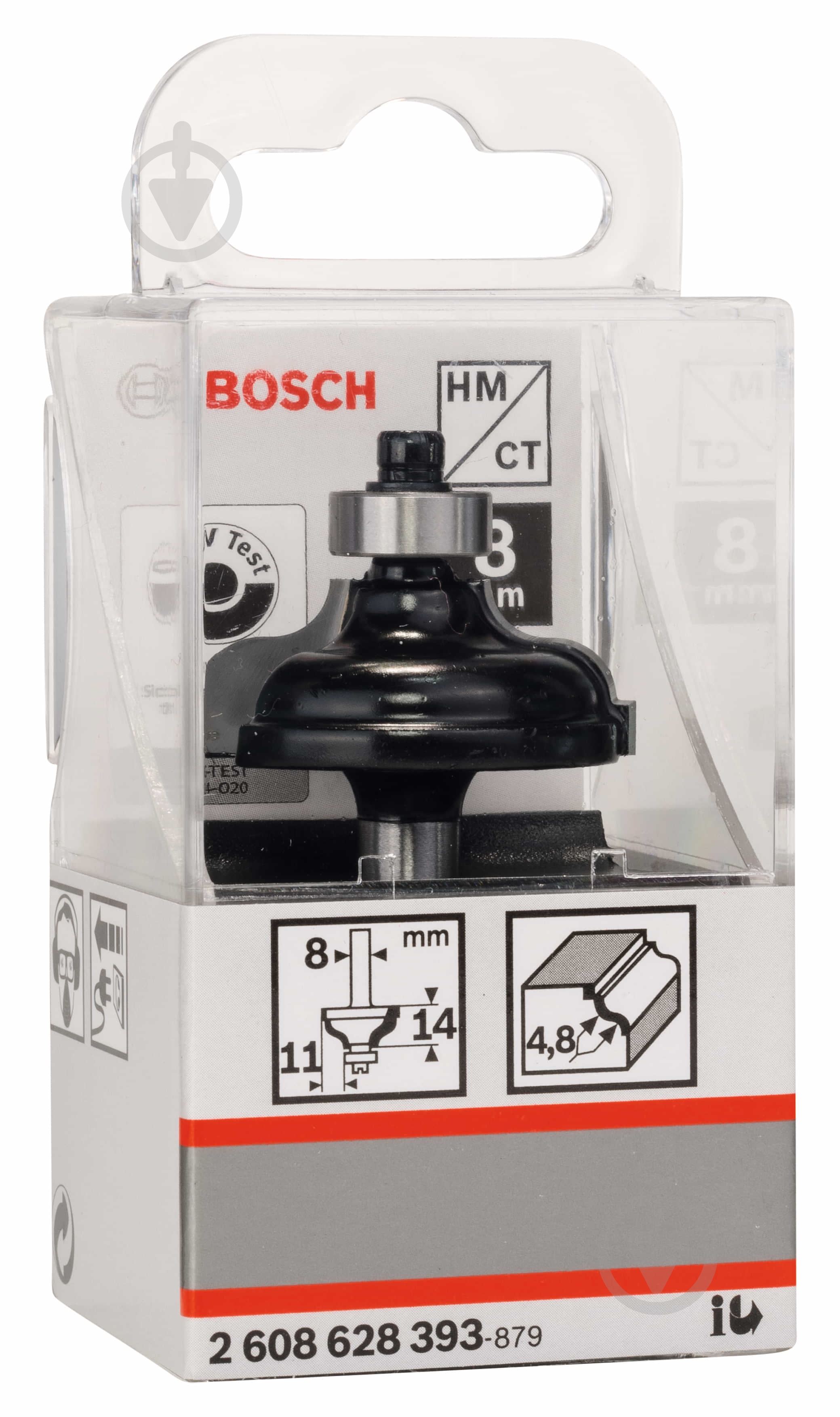 Фреза профильная Bosch A Std S8 / R4,8 / B11 / L14,3 2608628393 - фото 2