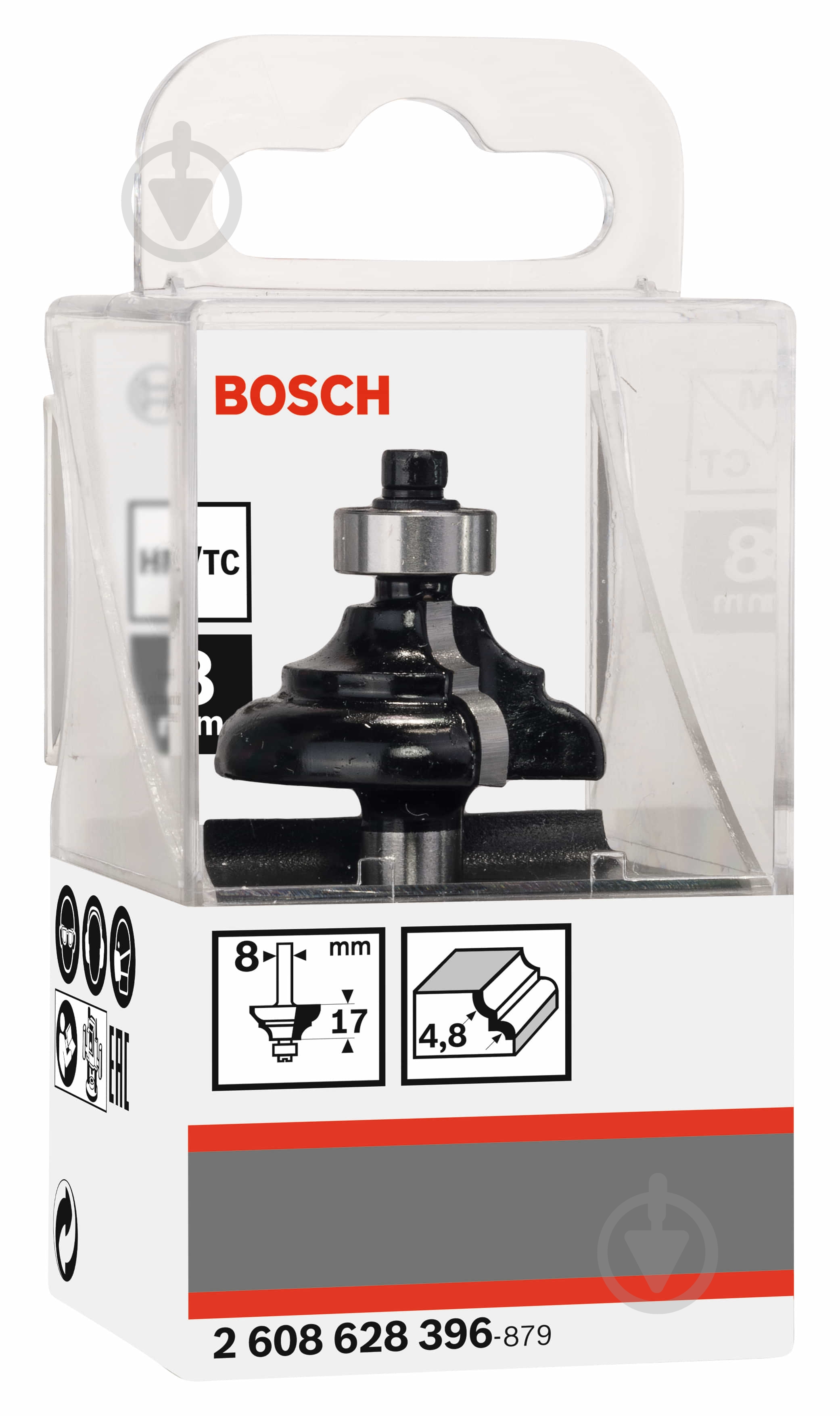 Фреза профільна Bosch C Std S8 / R4,8 / B9,5 / L14 2608628396 - фото 2