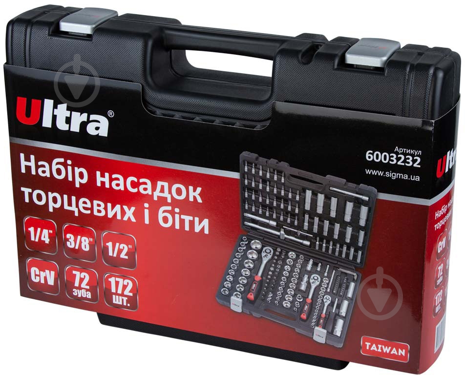 Набор насадок торцевых и биты Ultra CrV Taiwan 172 шт. 6003232 - фото 8 Набор насадок торцевых и биты Ultra CrV Taiwan 172 шт. 6003232 - фото 8