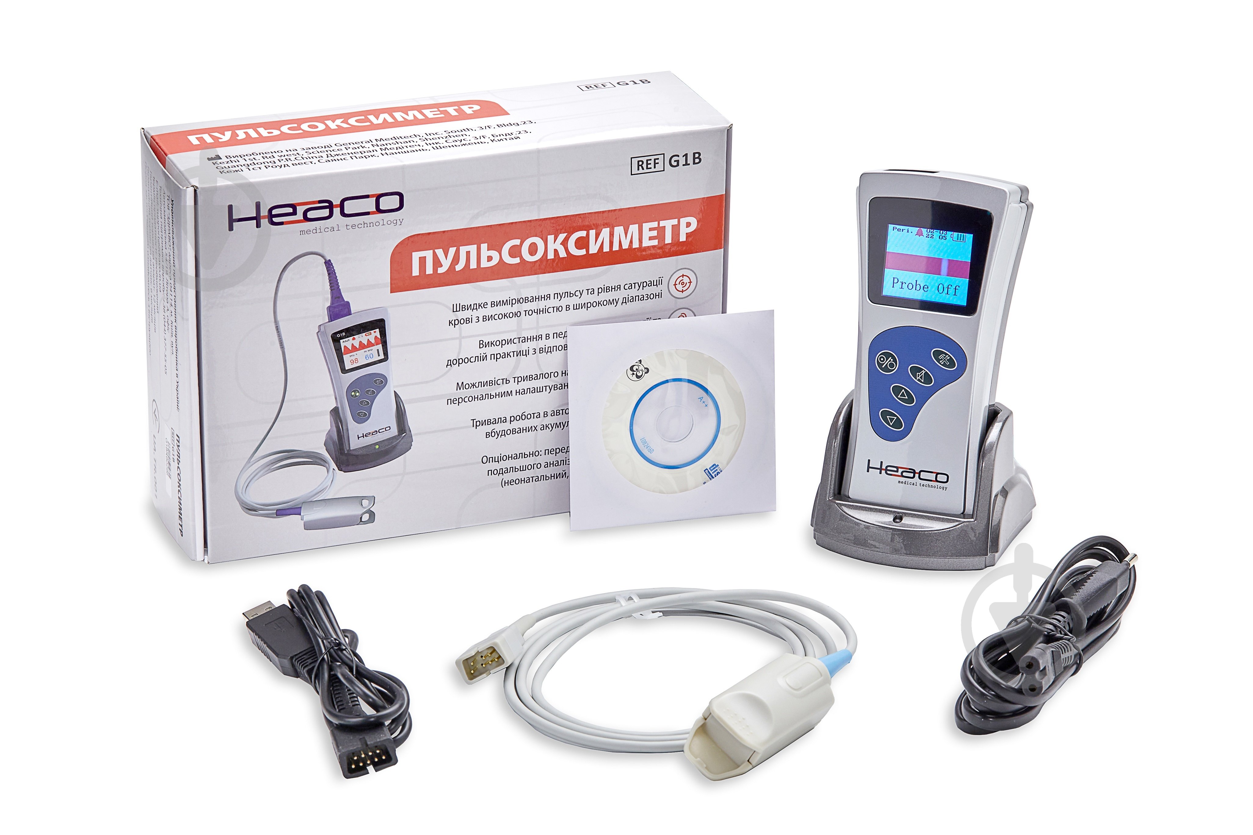 Пульсоксиметр Heaco укомплектован датчиком Sp02 для младенца - фото 4