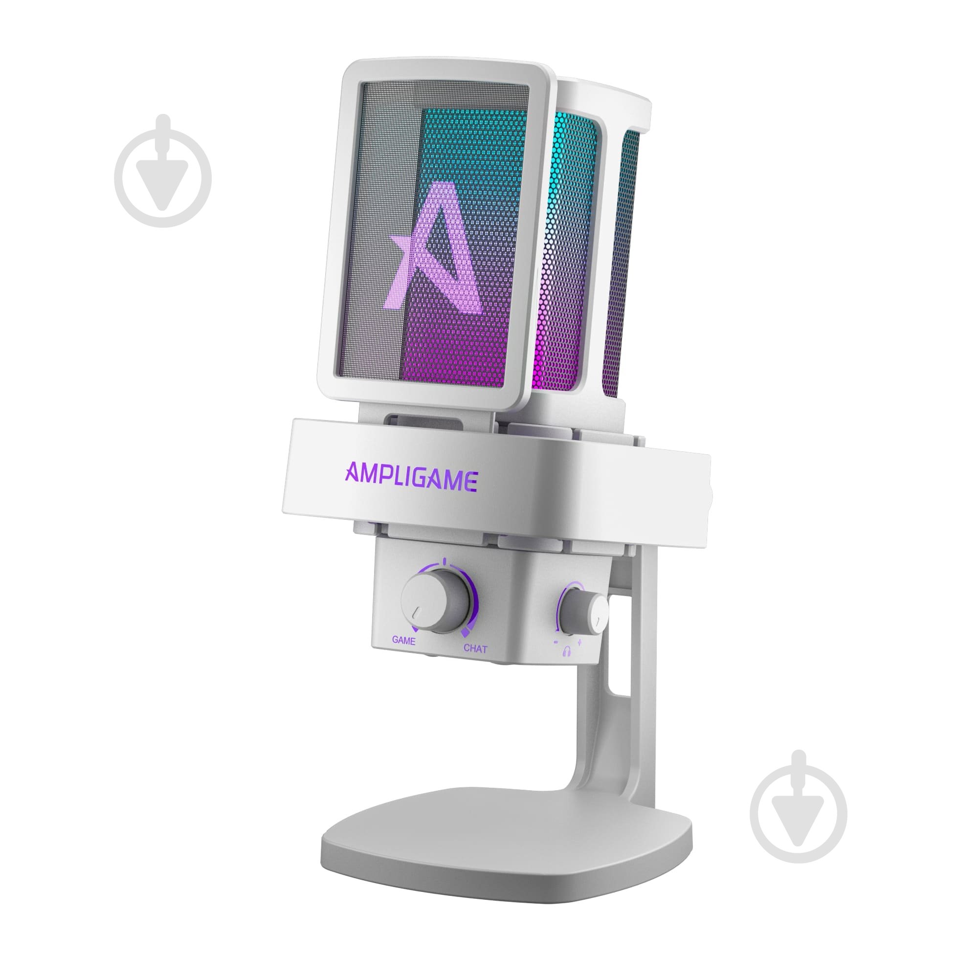 Мікрофон FIFINE Мікрофон конденсаторний Fifine Ampligame Q8PROW USB White (Q8PROW) - фото 2 Мікрофон FIFINE Мікрофон конденсаторний Fifine Ampligame Q8PROW USB White (Q8PROW) - фото 2