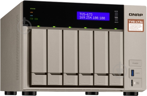 Сетевое хранилище QNAP TVS-673E-4G - фото 3 Сетевое хранилище QNAP TVS-673E-4G - фото 3