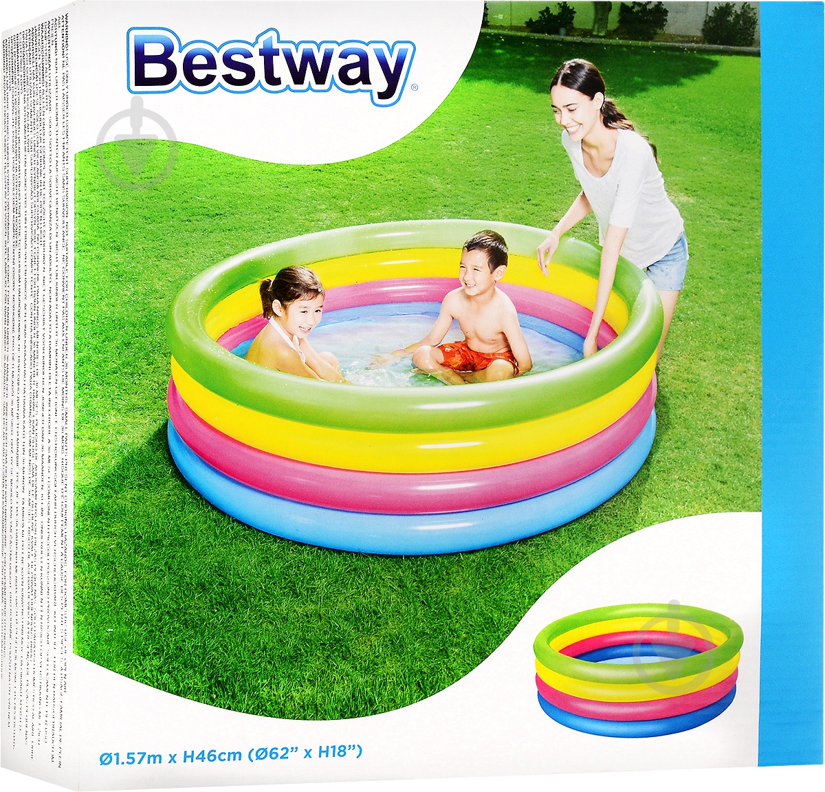 Бассейн детский Bestway разноцветный 51117B 157x46 см 522 л - фото 3