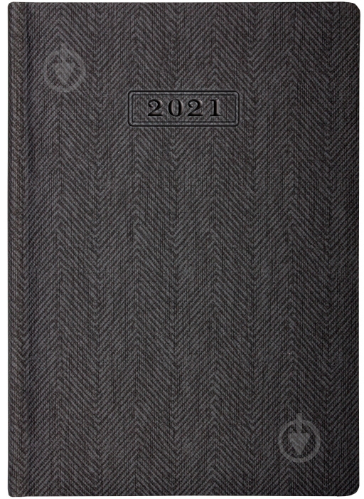 Дневник датированный серый линия Optima Tweed A5 2021 O26126-10 - фото 1
