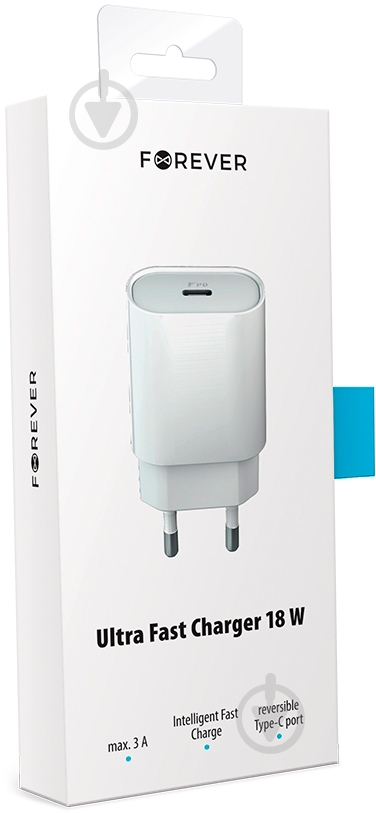 Зарядное устройство Forever 1X TYPE-C PD (18W) белый - фото 2